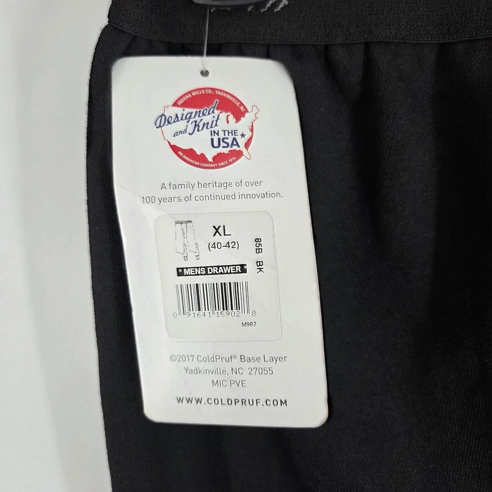 ColdPruf Mens Base Layer Thermal Pants Black XL 85B BK Performance Leggings NEW